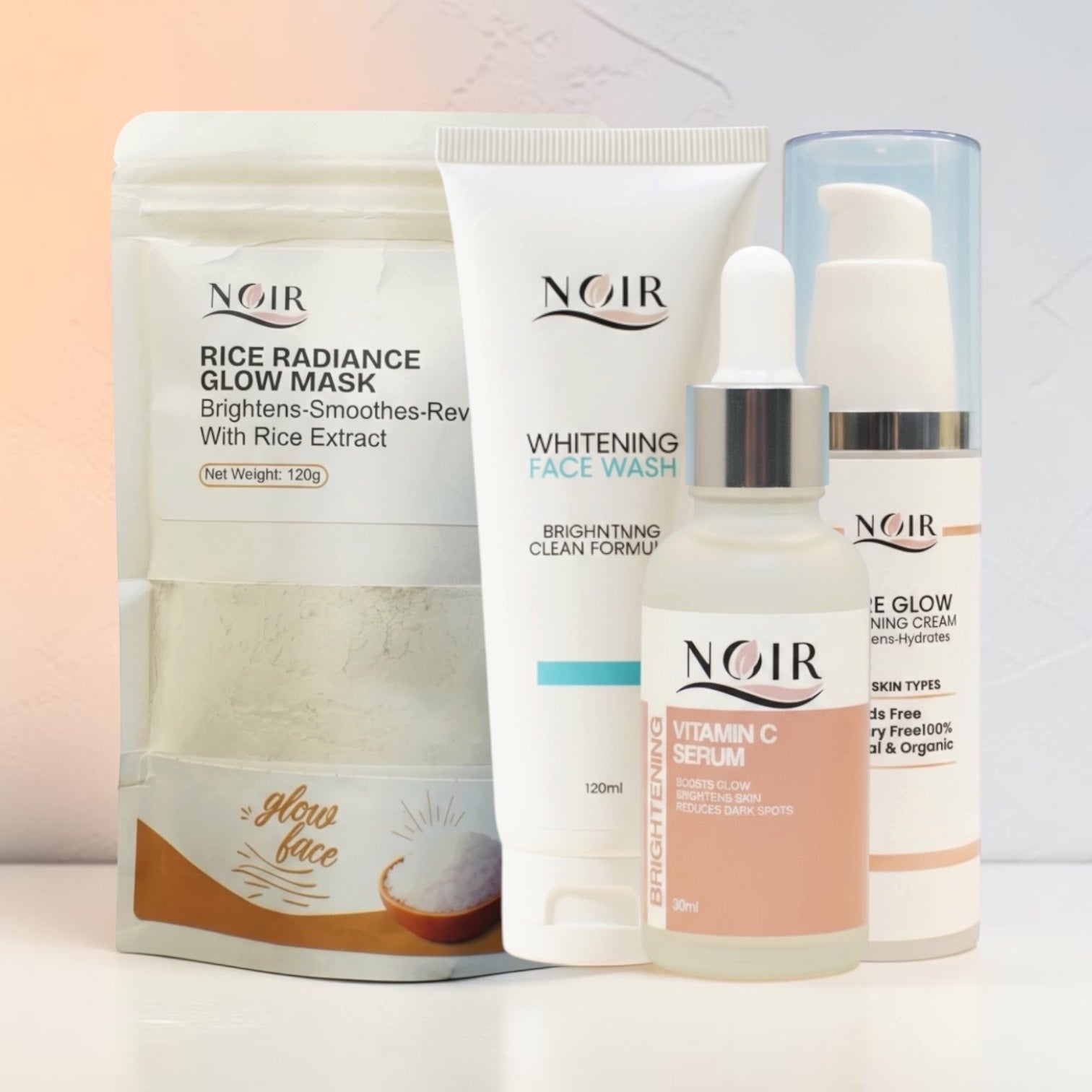 NOIR Complete Radiance Collection: 4-Step Professional Glow System